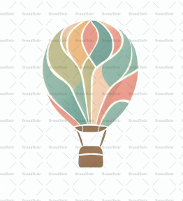 Verspielter Heißluftballon